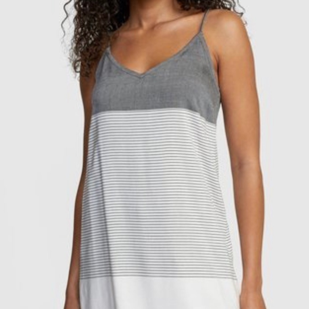 RVCA Odyssey Striped Open Back Tank Dress